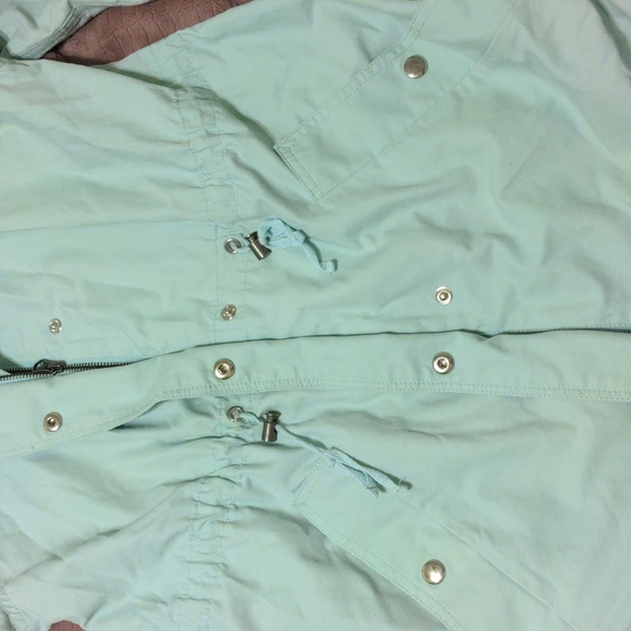 J. Crew hooded zip up, button up long sleeve jacket. Size XS. Good condition - Picture 3 of 9